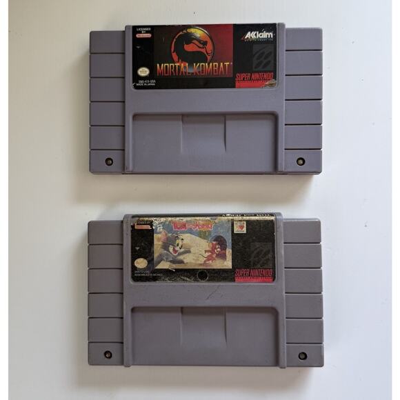 Lot Of 2 SNES Games - Tom and Jerry (1993) & Mortal Kombat - Picture 1 of 6